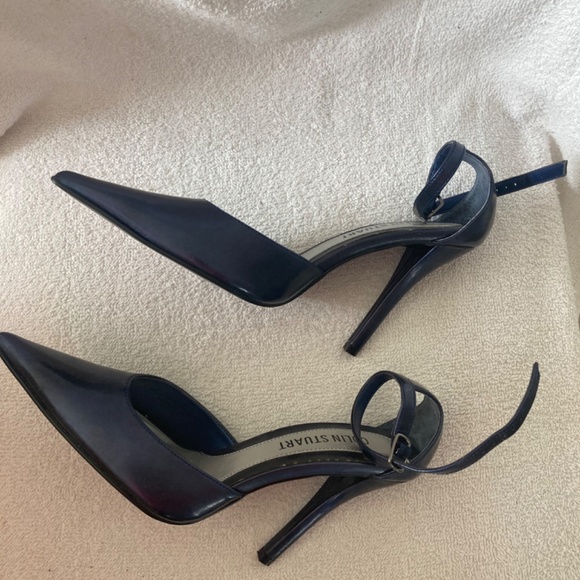 Navy Patent Heels - Picture 2 of 4